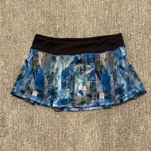 Lululemon Pace Rival Skirt 10 Blue Abstract Sun Dazed Multi Tennis Skort